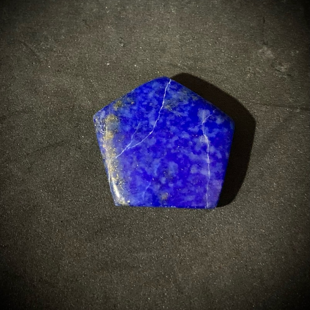 Natural Lapis Lazuli Cabochon Deep Royal Blue W/ Pyrite Polished Gemstone